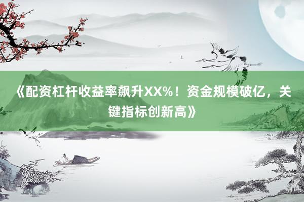 《配资杠杆收益率飙升XX%！资金规模破亿，关键指标创新高》