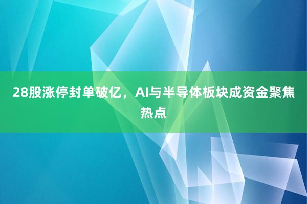 28股涨停封单破亿，AI与半导体板块成资金聚焦热点