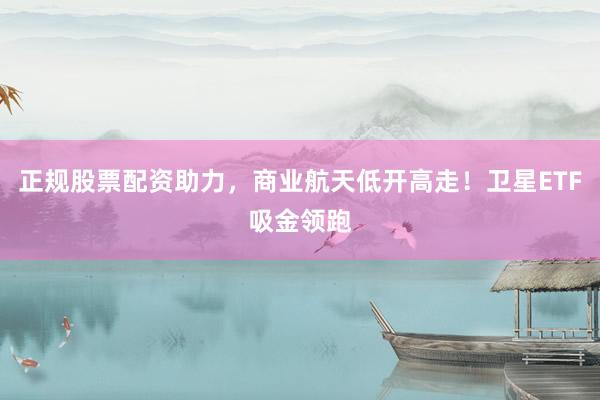 正规股票配资助力，商业航天低开高走！卫星ETF吸金领跑